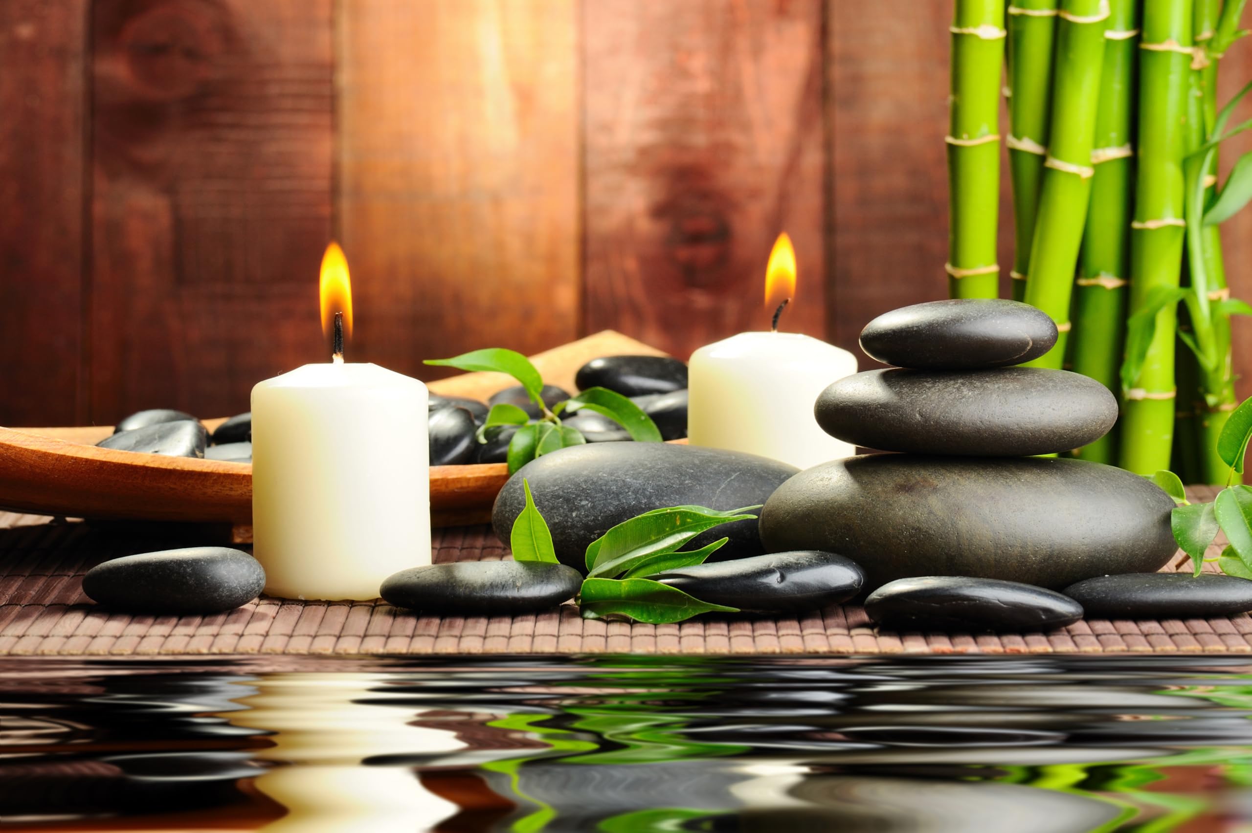 2560x1704 Amazon.com : CHNYWORK 5x4ft Zen Garden Backdrop Bamboos Candles Basalt Stone Spa Water Zen Stone Relaxation Japanese Background Meditation Spa Birthday Wedding Party Decor Photo Booth Studio Props Wallpaper