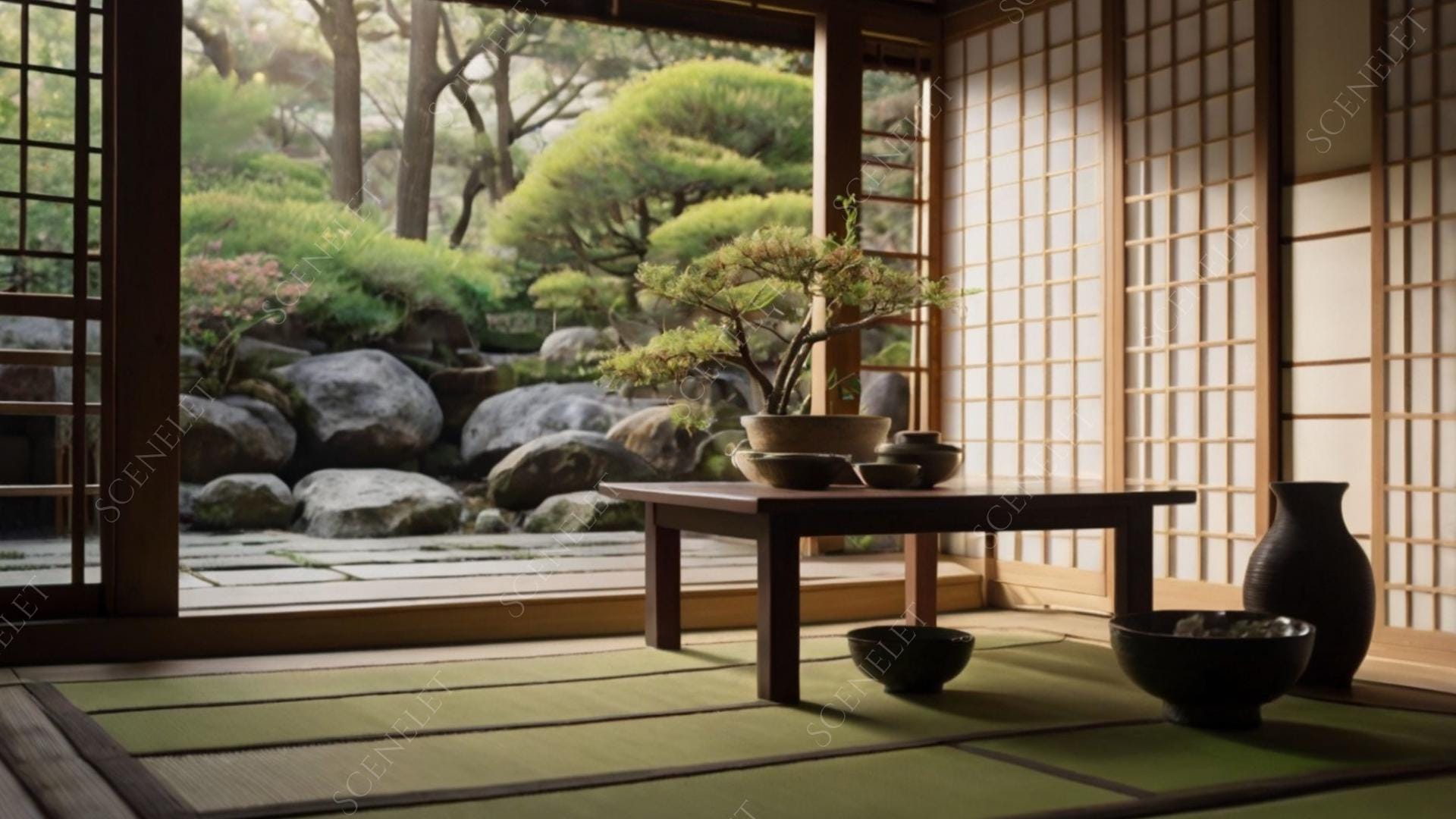 1920x1080 Japanese Zen Garden Zoom Background Serene Home Office Virtual Background for Video Calls and Streaming Zoom Teams Microsoft Background