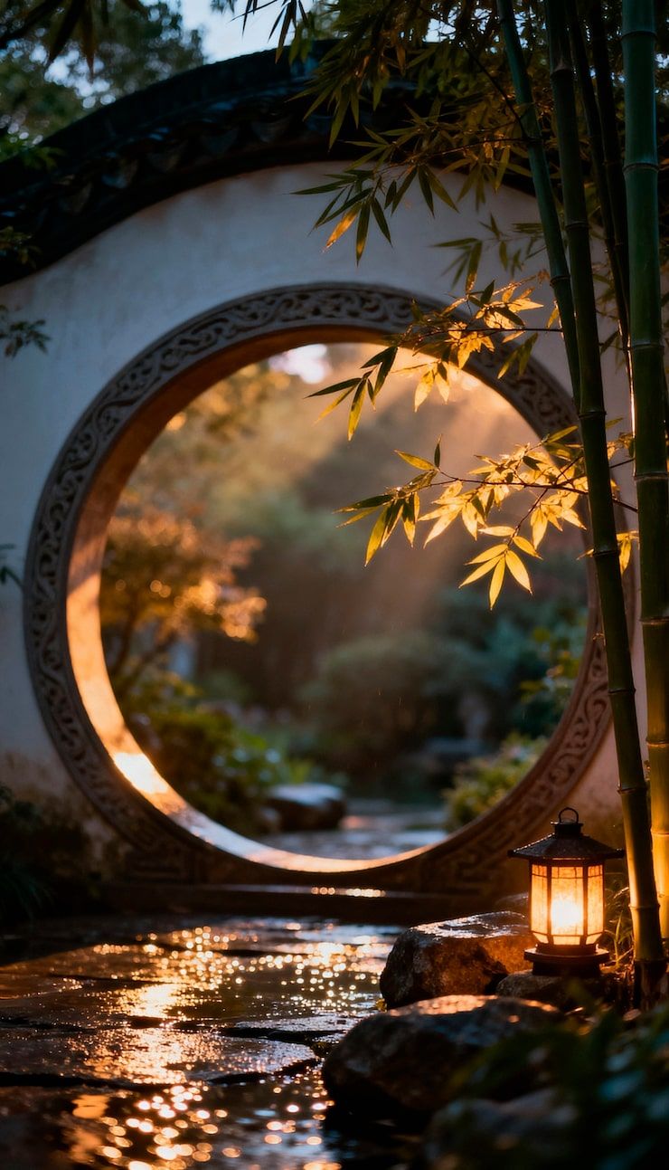 740x1293 Japanese zen garden wallpaper pc Image