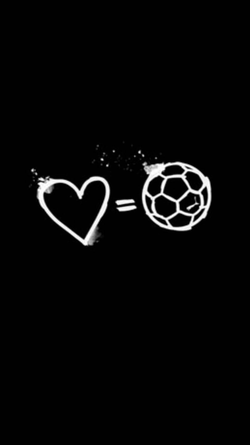 800x1422 Love soccer, dark, HD phone wallpaper