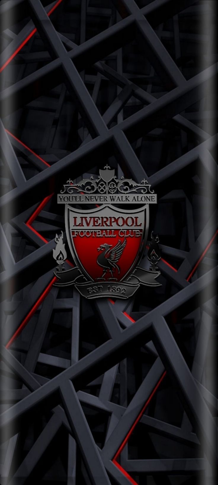 736x1634 Liverpool FC Logo on Black Background