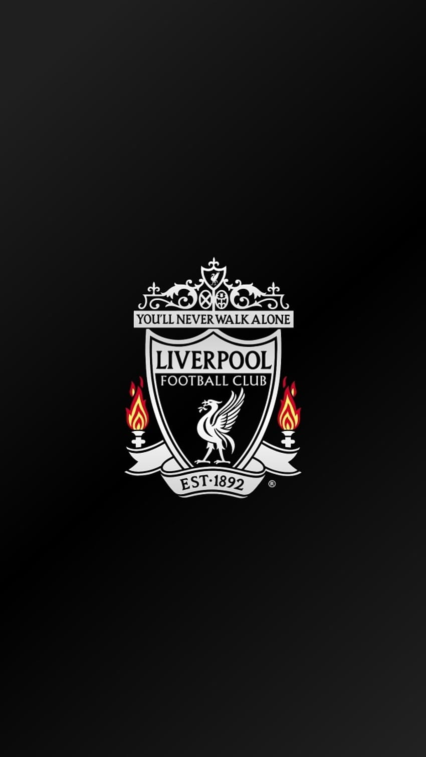 850x1510 Liverpool, Black Background, logo HD phone wallpaper