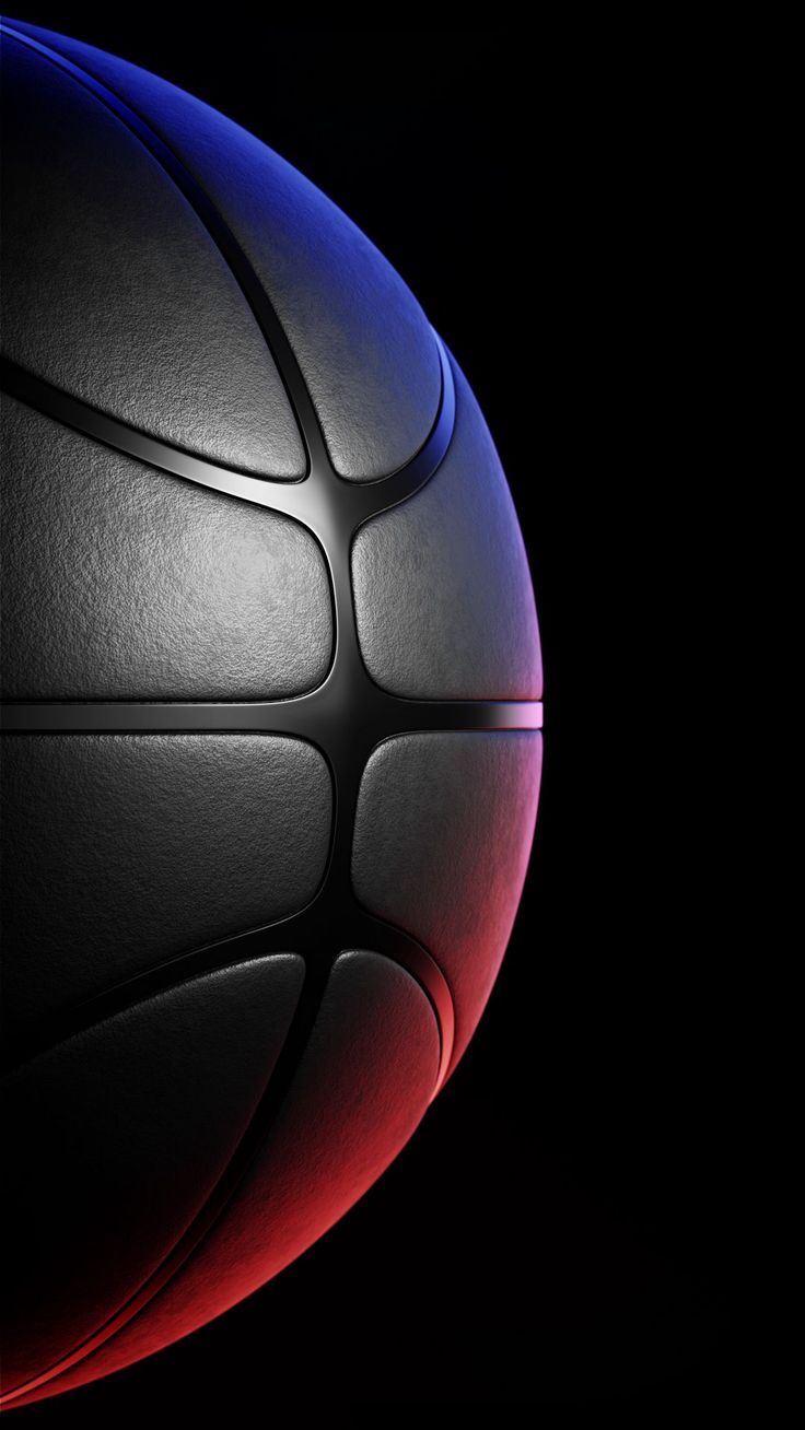 736x1308 Dark Phone Wallpaper with Basketball Ball