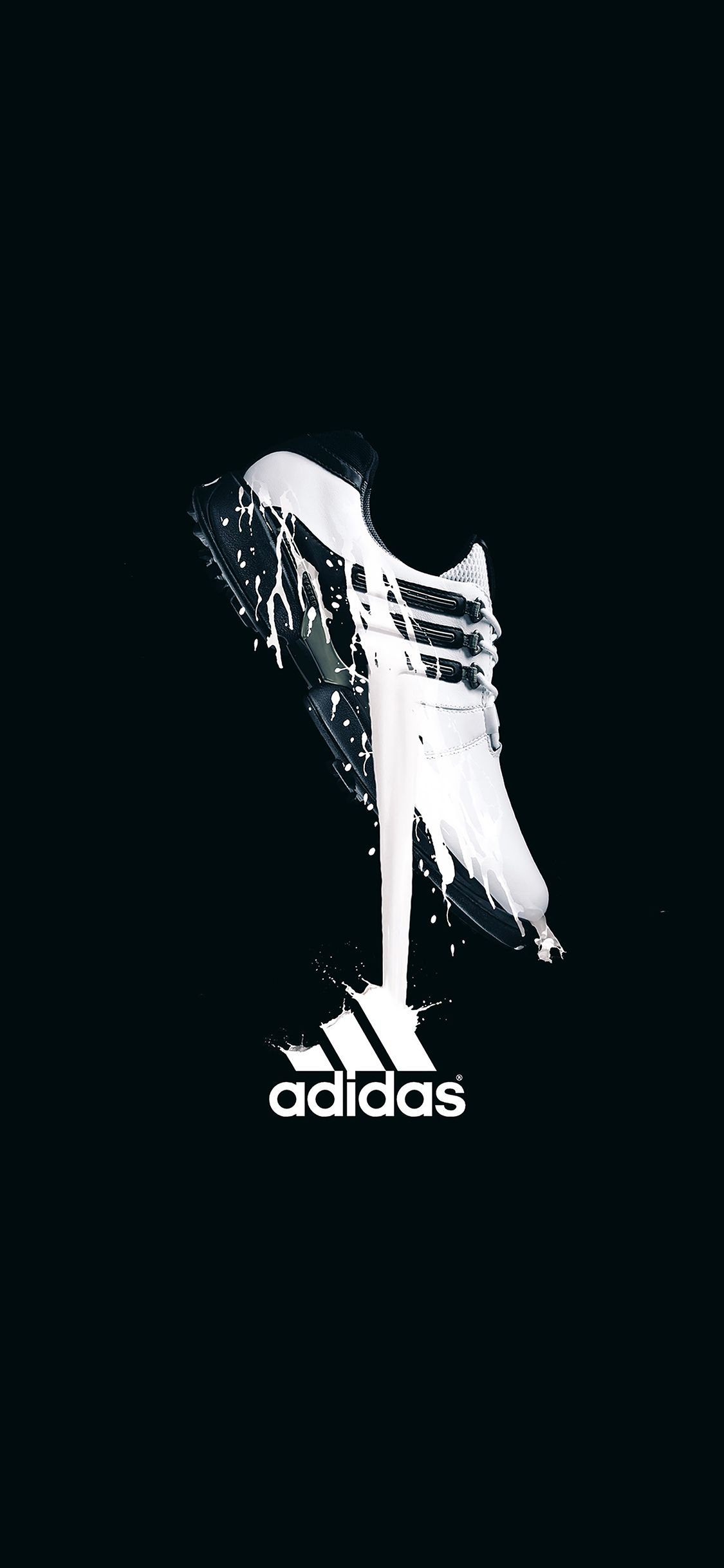1125x2436 iPhoneXpapers adidas black logo sports