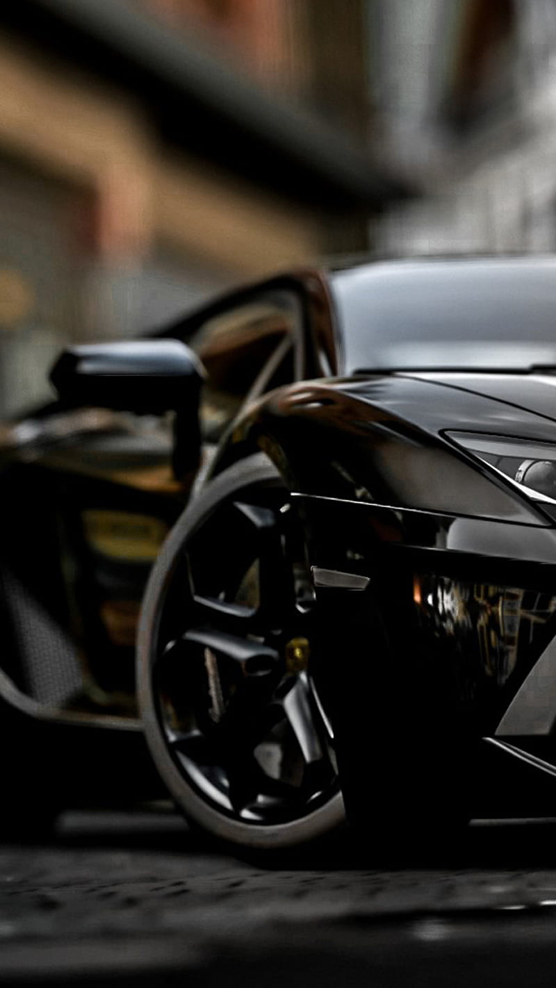 800x1422 Black Sports Car, HD phone wallpaper