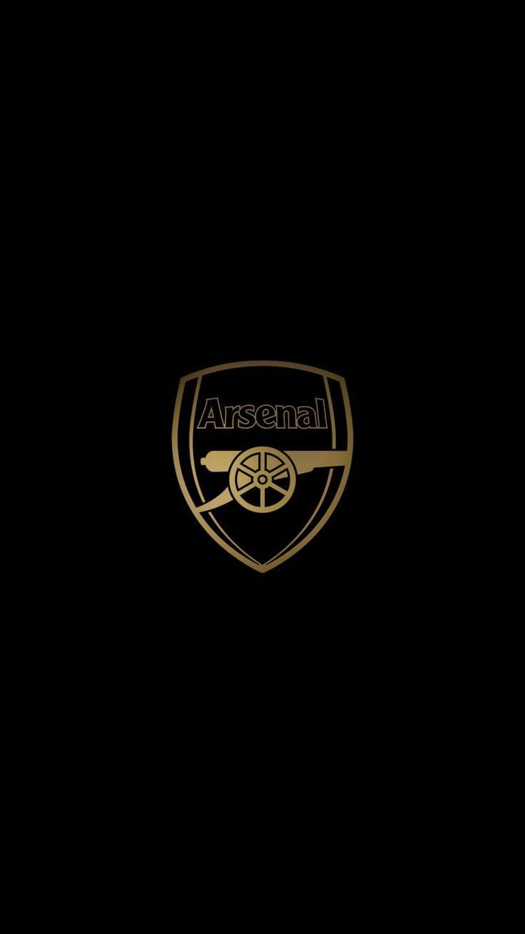 736x1309 Arsenal Badge on Black Background