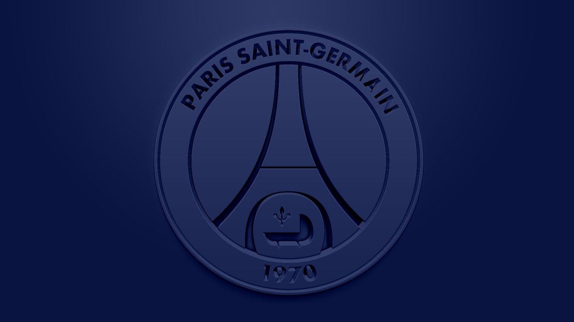 1920x1080 Paris Saint Germain Logo In Dark Blue Background HD PSG Wallpaper