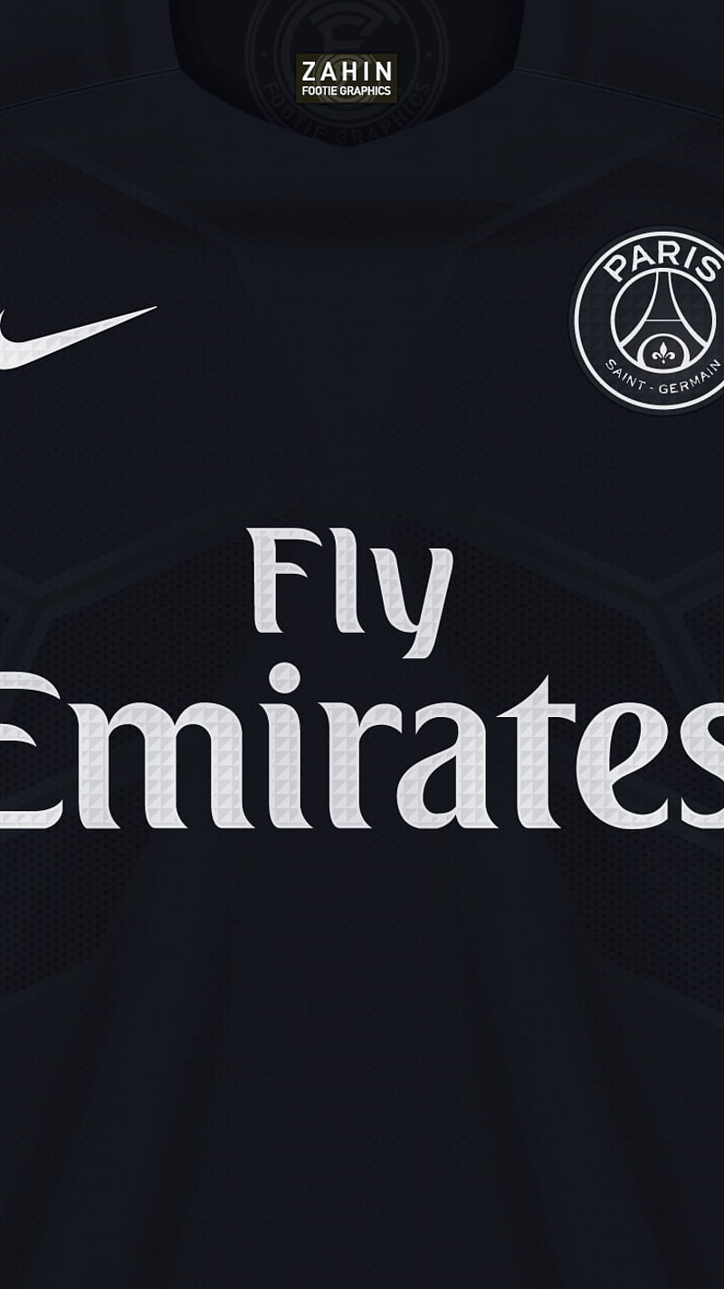 800x1424 PSG shirt, black, football, france, ligue, nike, paris, HD phone wallpaper
