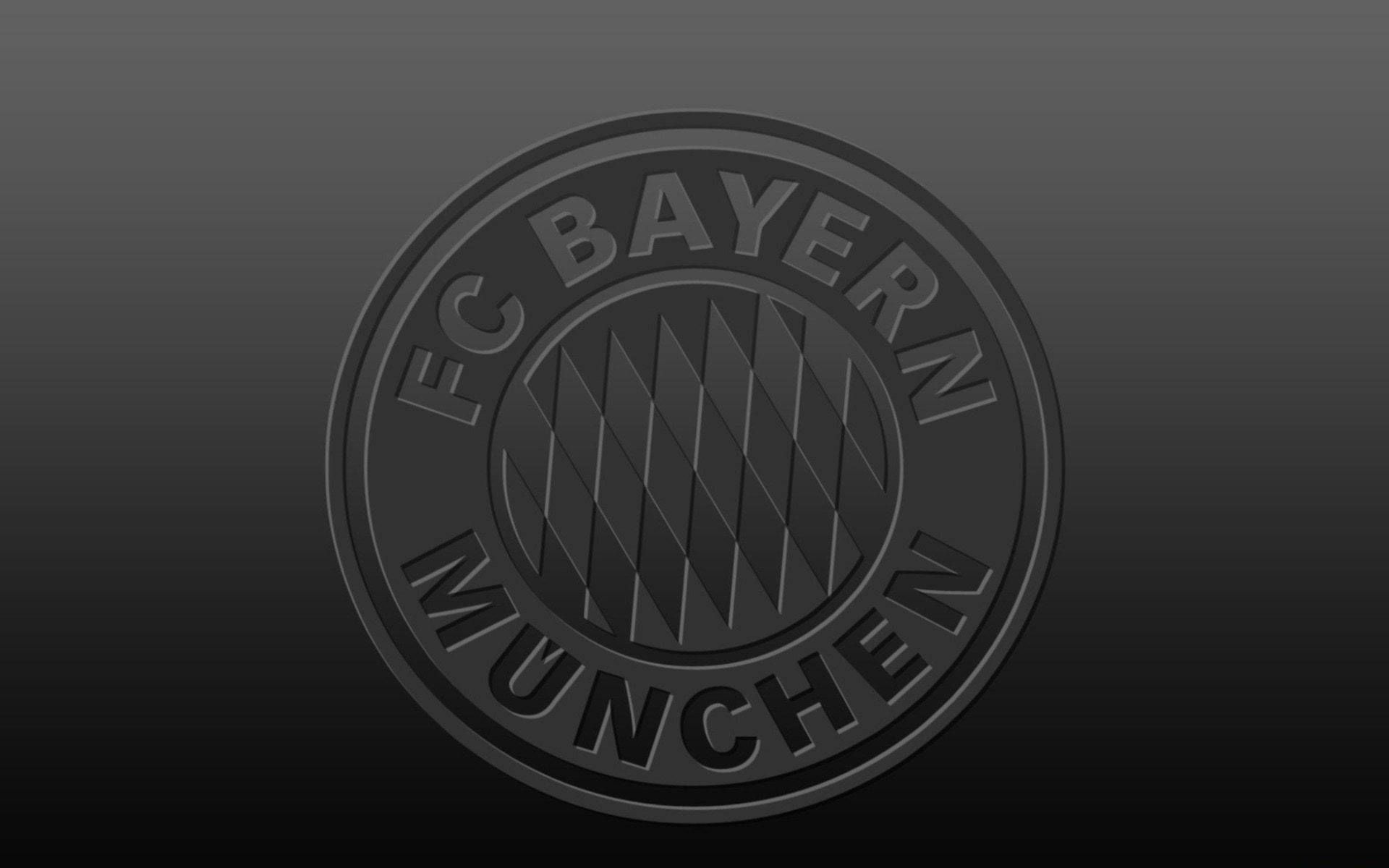 1920x1200 Download Bayern Munich's Iconic Logo on a Dark Gray Background Wallpaper