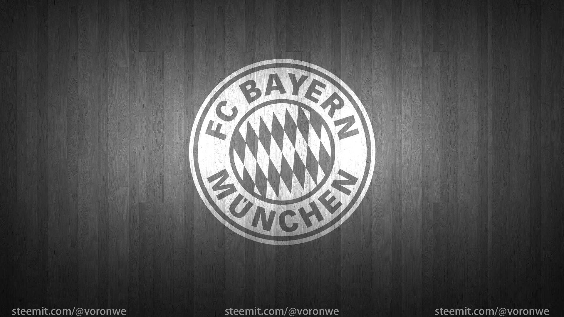 1920x1080 Bayern Munich Black And White Logo Wallpaper