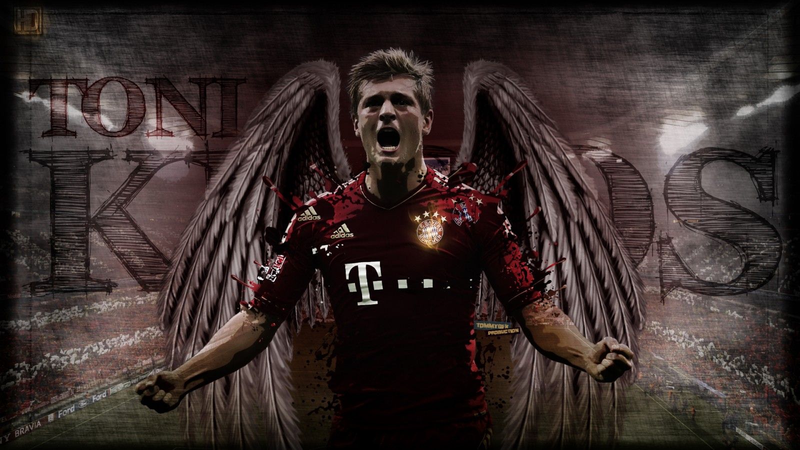 1600x900 Toni Kroos Red Black Sports Dress FC Bayern Munich HD Toni Kroos Wallpaper