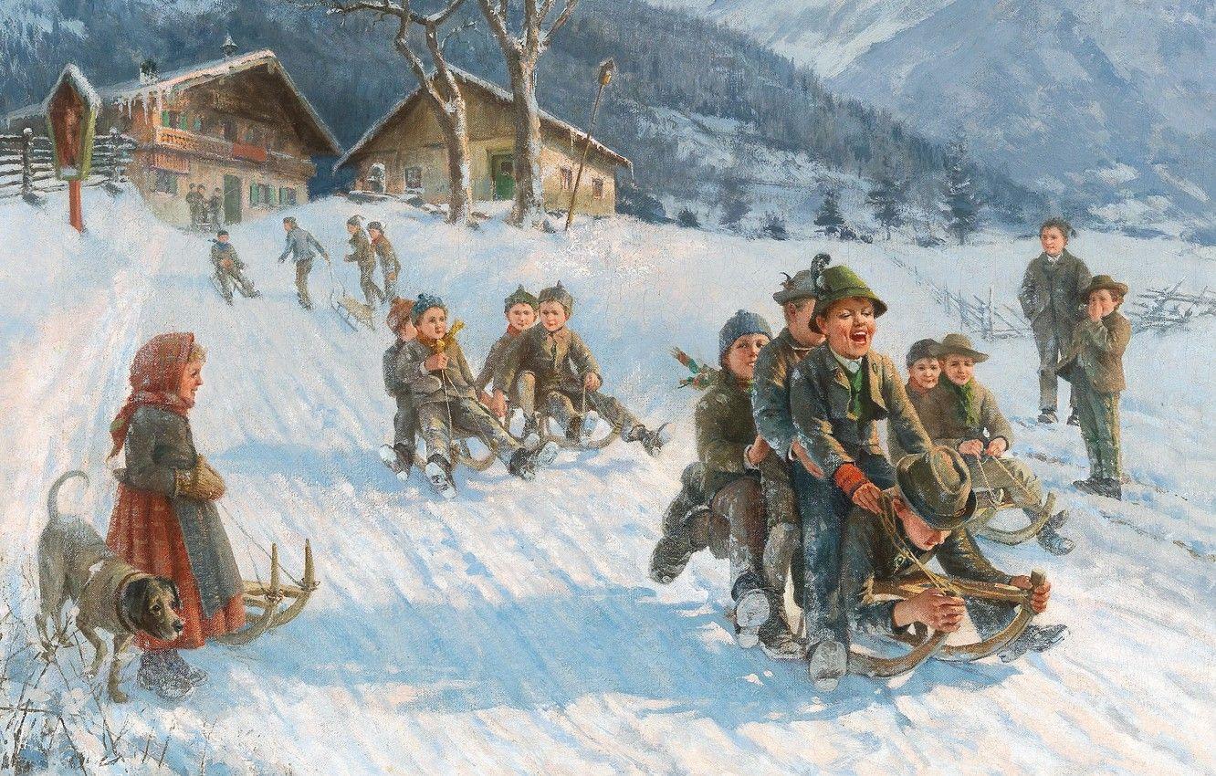 1332x850 Wallpaper German painter, German painter, oil on canvas, Fun