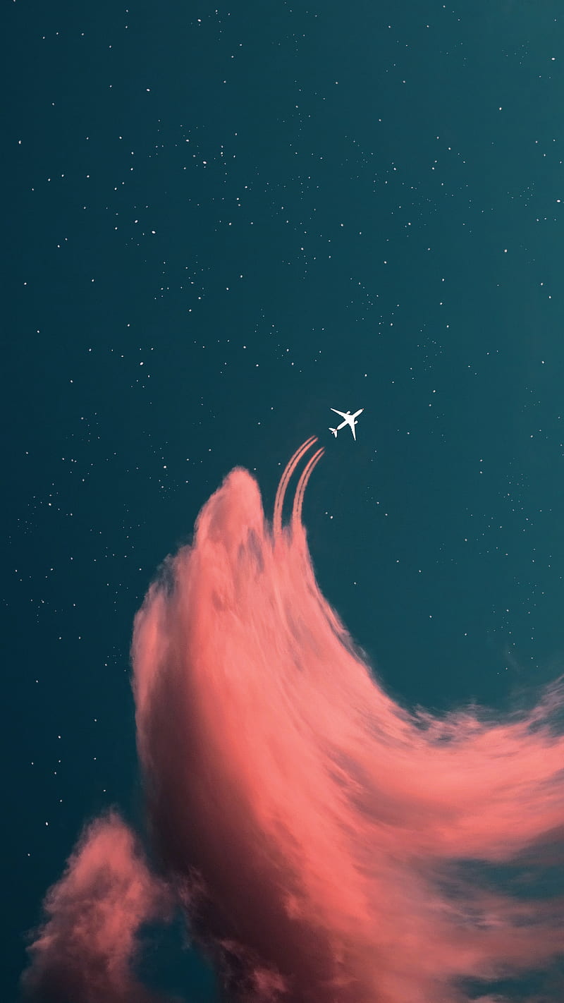 800x1422 Night flight, Saintvines, aviation, clouds, pilot, HD phone wallpaper