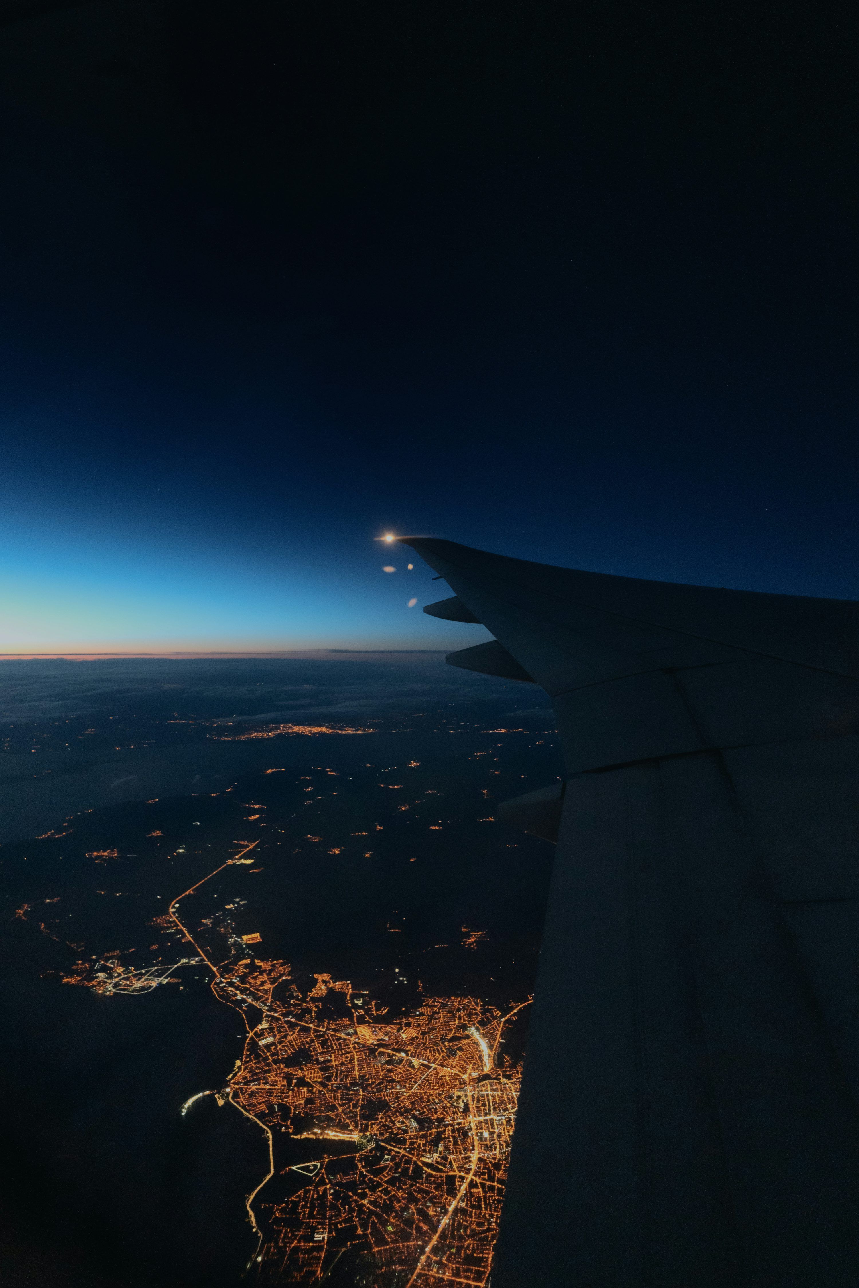 3000x4500 Airplane Night Picture. Download Free Image