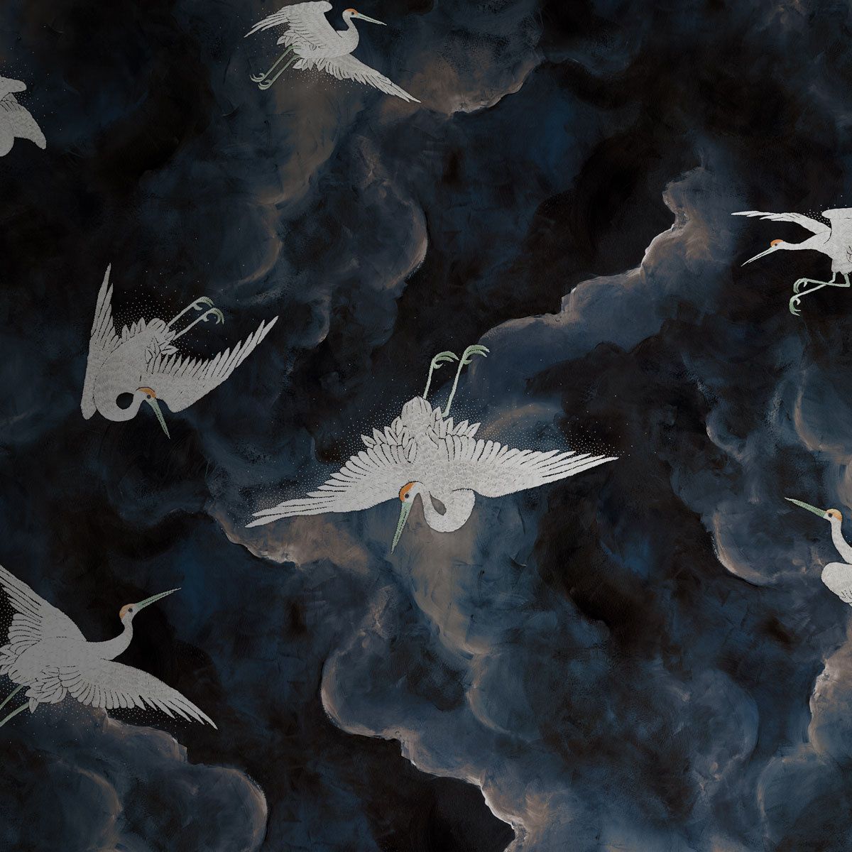 1200x1200 Flight in Navy Night on Vinyl Metalworks