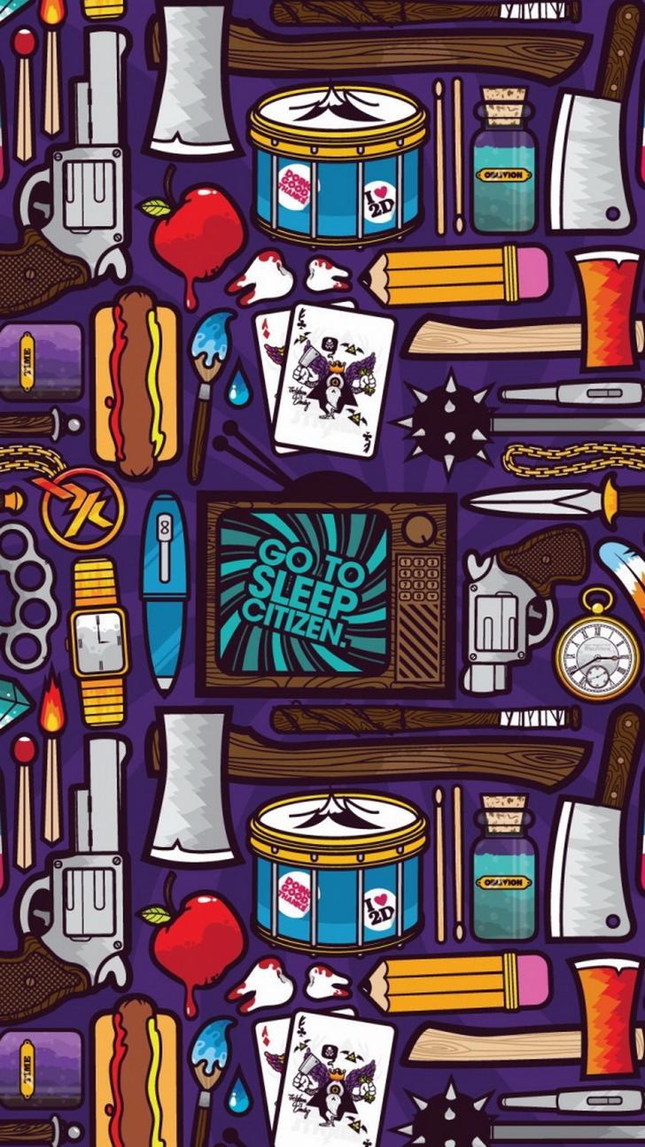 728x1295 Hipster Cats HD iPhone Wallpaper