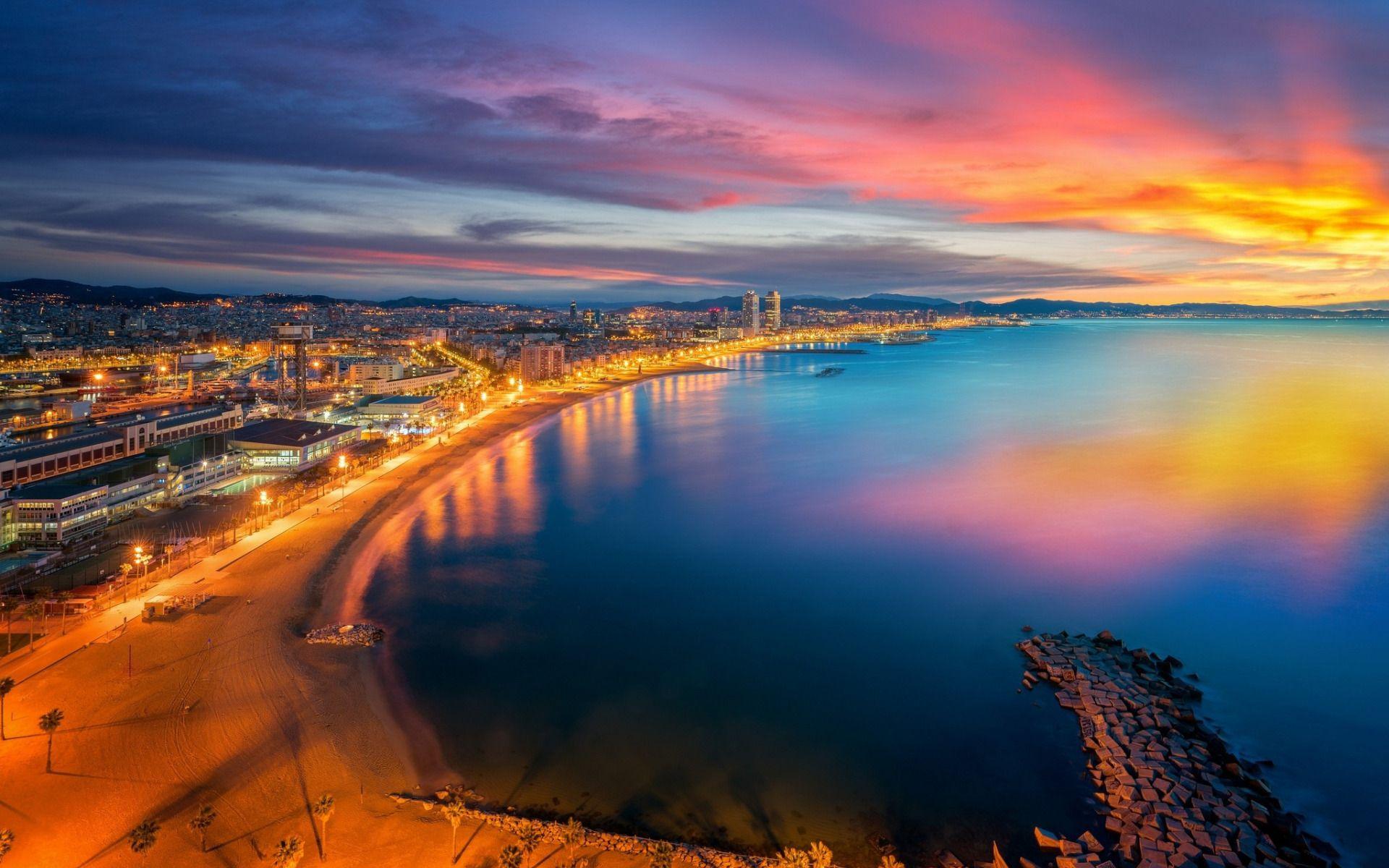 Free Download Barcelona Beach Wallpaper Hd Online