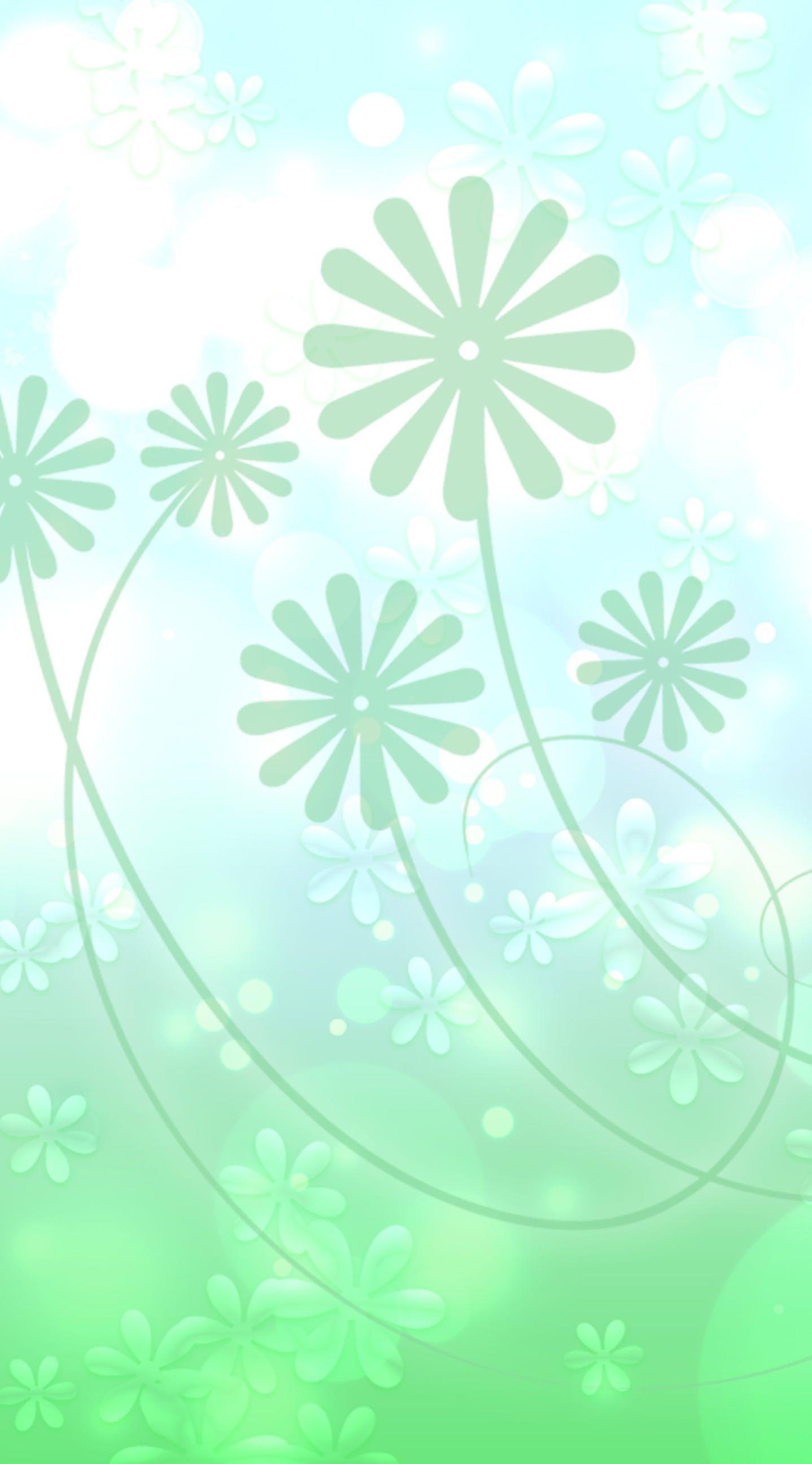 1438x2592 Cute green leaf flower white. wallpaper.sc iPhone6sPlus