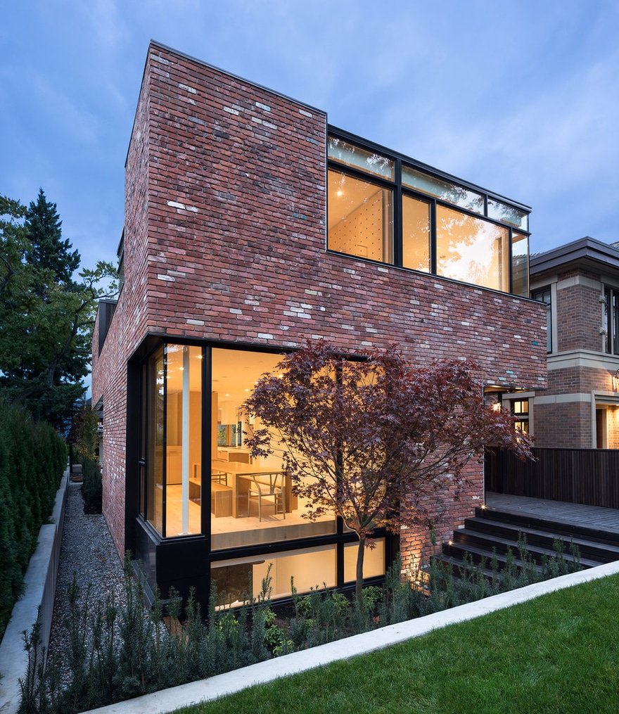 880x1015 Modern Brick House in Vancouver That Encourages Play