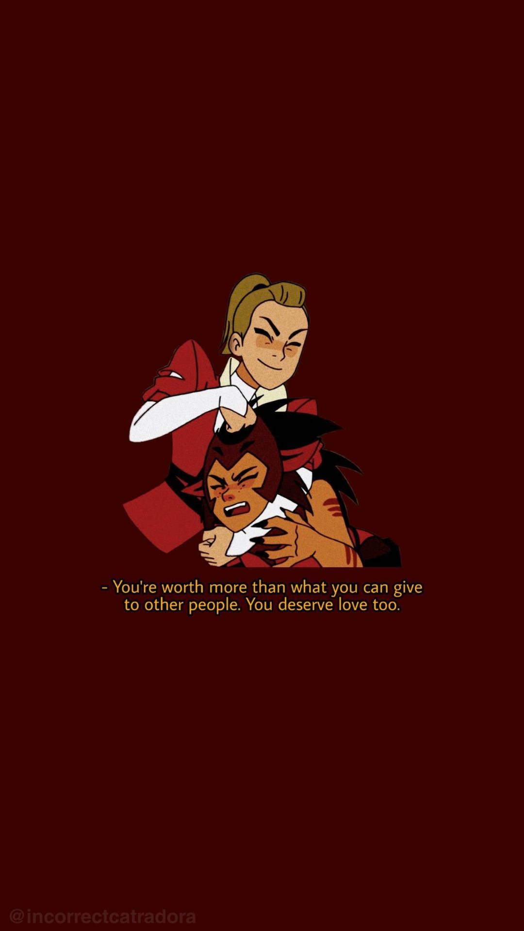 1080x1920 Download Catradora You Deserve Love Quote Wallpaper