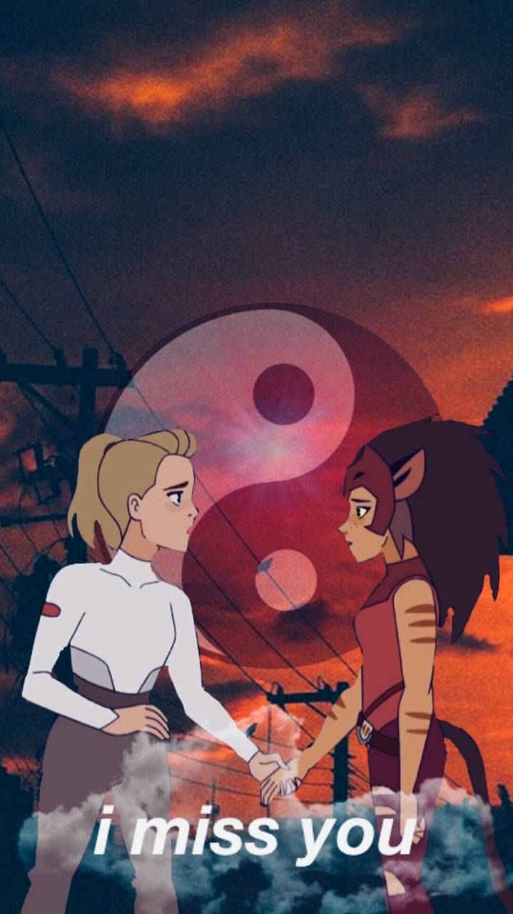719x1280 Download Catra and Adora Show Their love Wallpaper