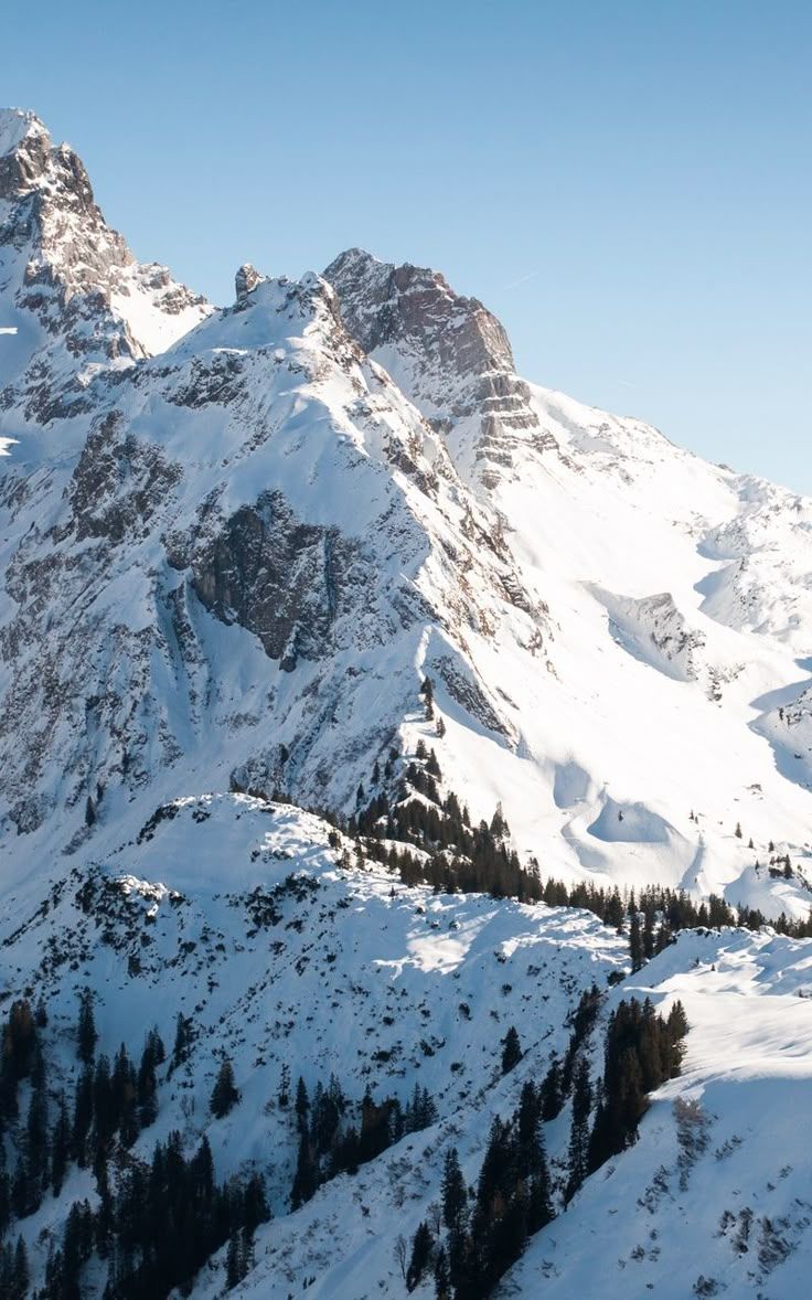 736x1178 Wallpaper mountains mountain range snow peaks snowy