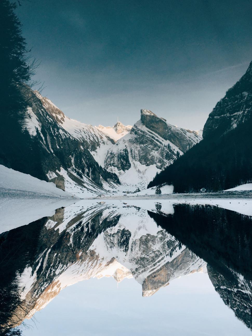 970x1293 Free of Snow Mountains Reflection. Download Free Image and Free Illustrations