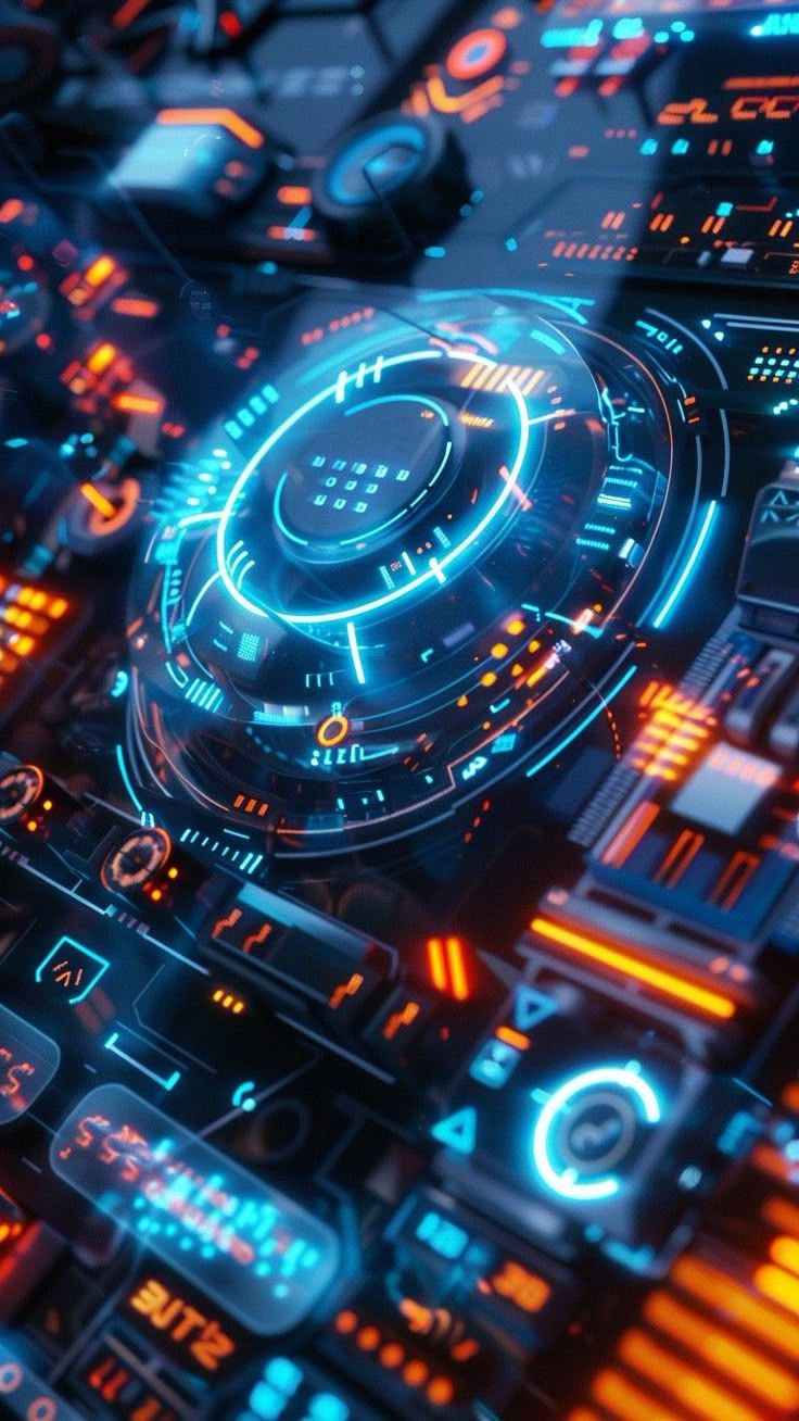 736x1308 Futuristic Electronic Device Wallpaper