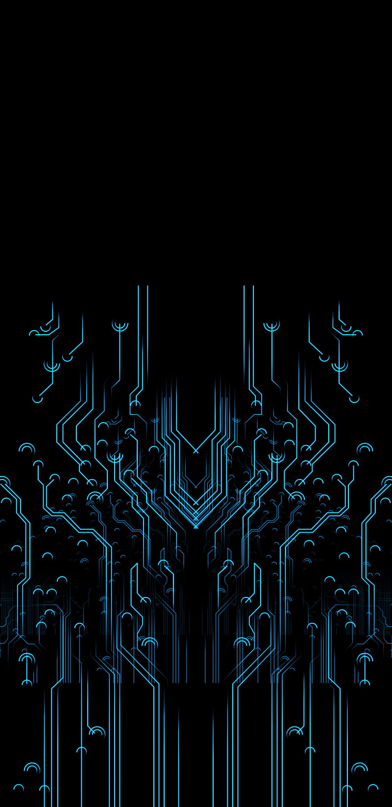800x1644 Circuit trace, black, tech, light, futuristic, clean, HD phone wallpaper