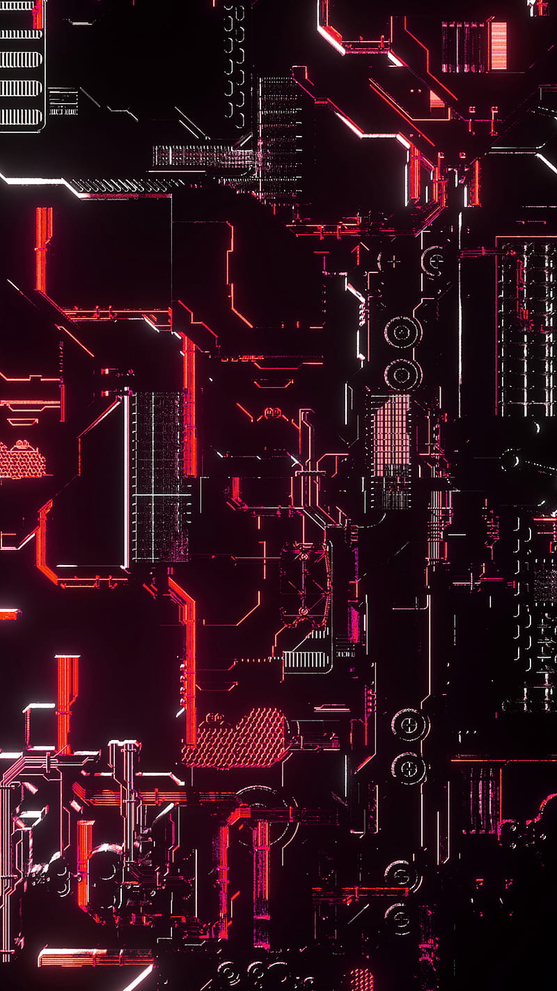 800x1422 Circuit Screen SciFi, abstract, asmr, cool, electric, funky, futuristic, glow, HD phone wallpaper