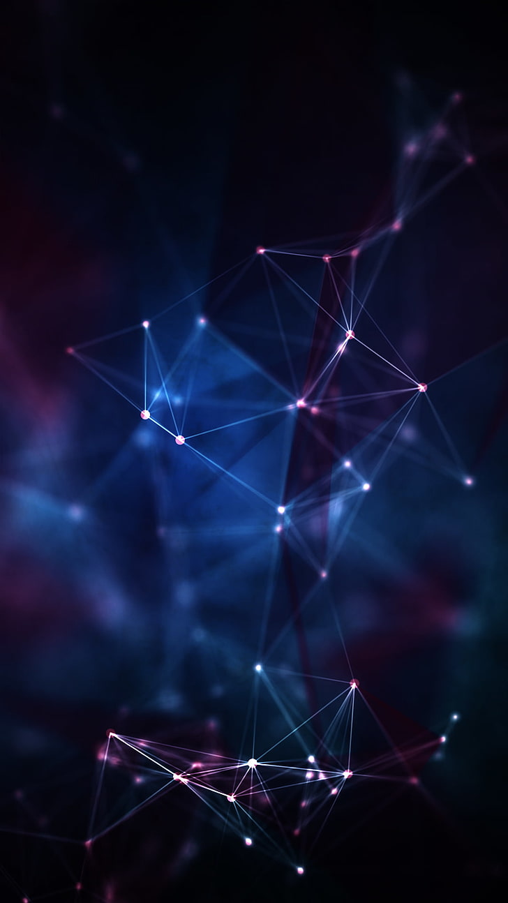 728x1294 HD wallpaper: abstract, background, futuristic, technology, pattern, purple