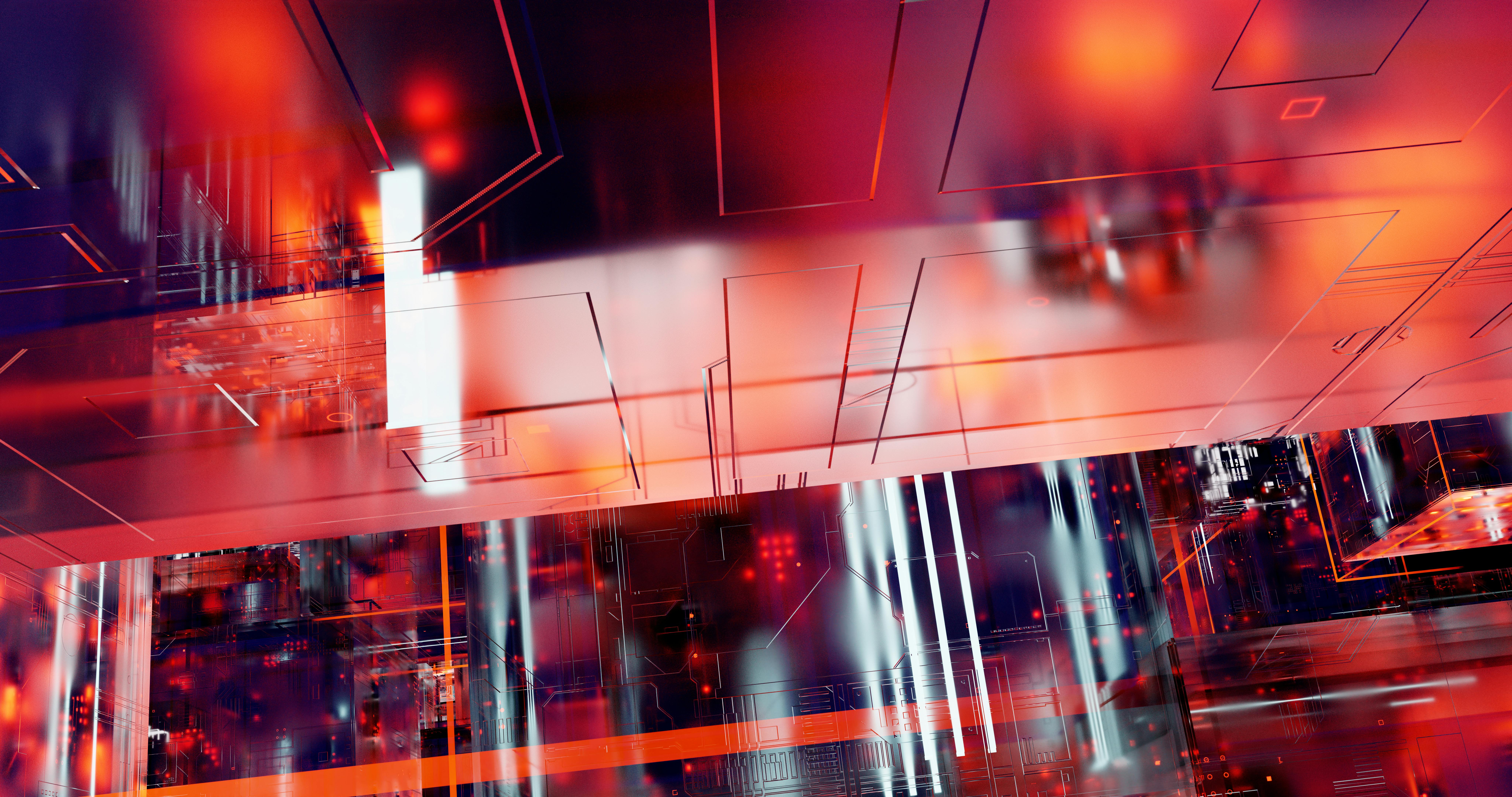 8192x4320 Futuristic Abstract Technology Background · Free