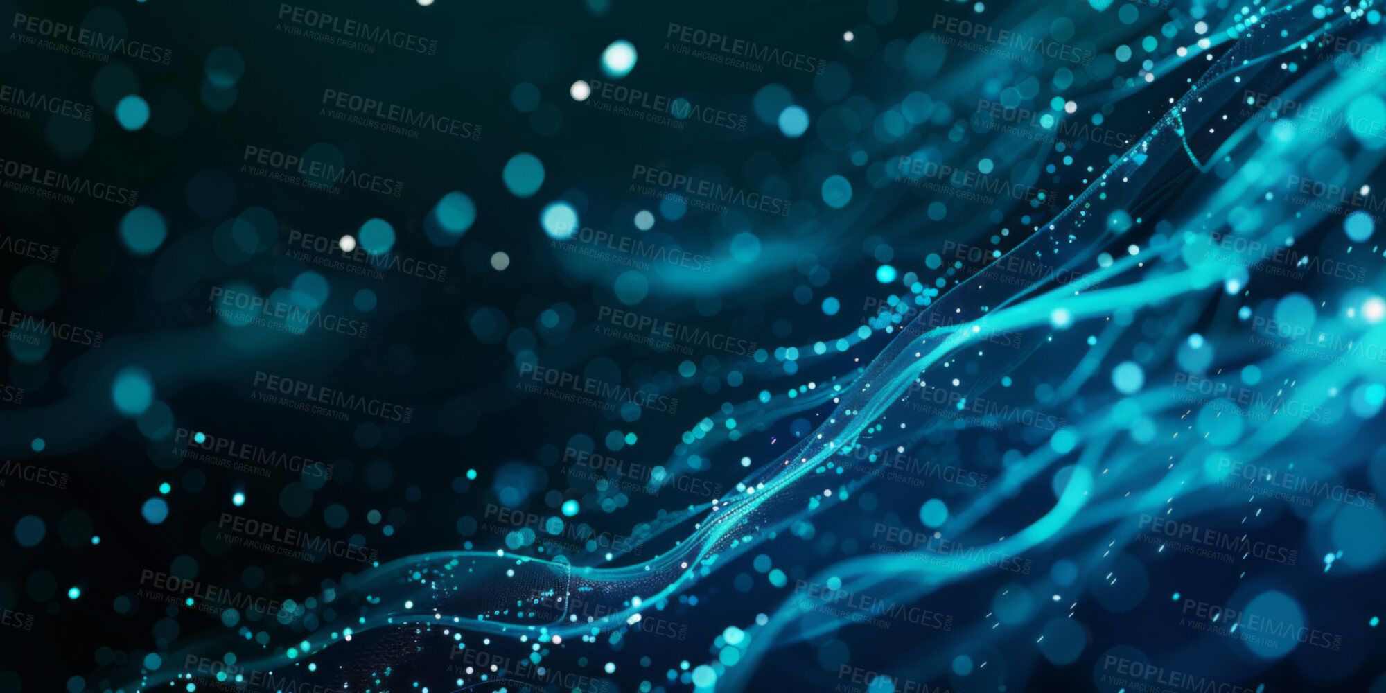 2000x1000 Wallpaper, sound waves and software or futuristic technology with visualization of digital for big data, transfer and effects. Internet, cloud computing and application for process in waveform. Buy on