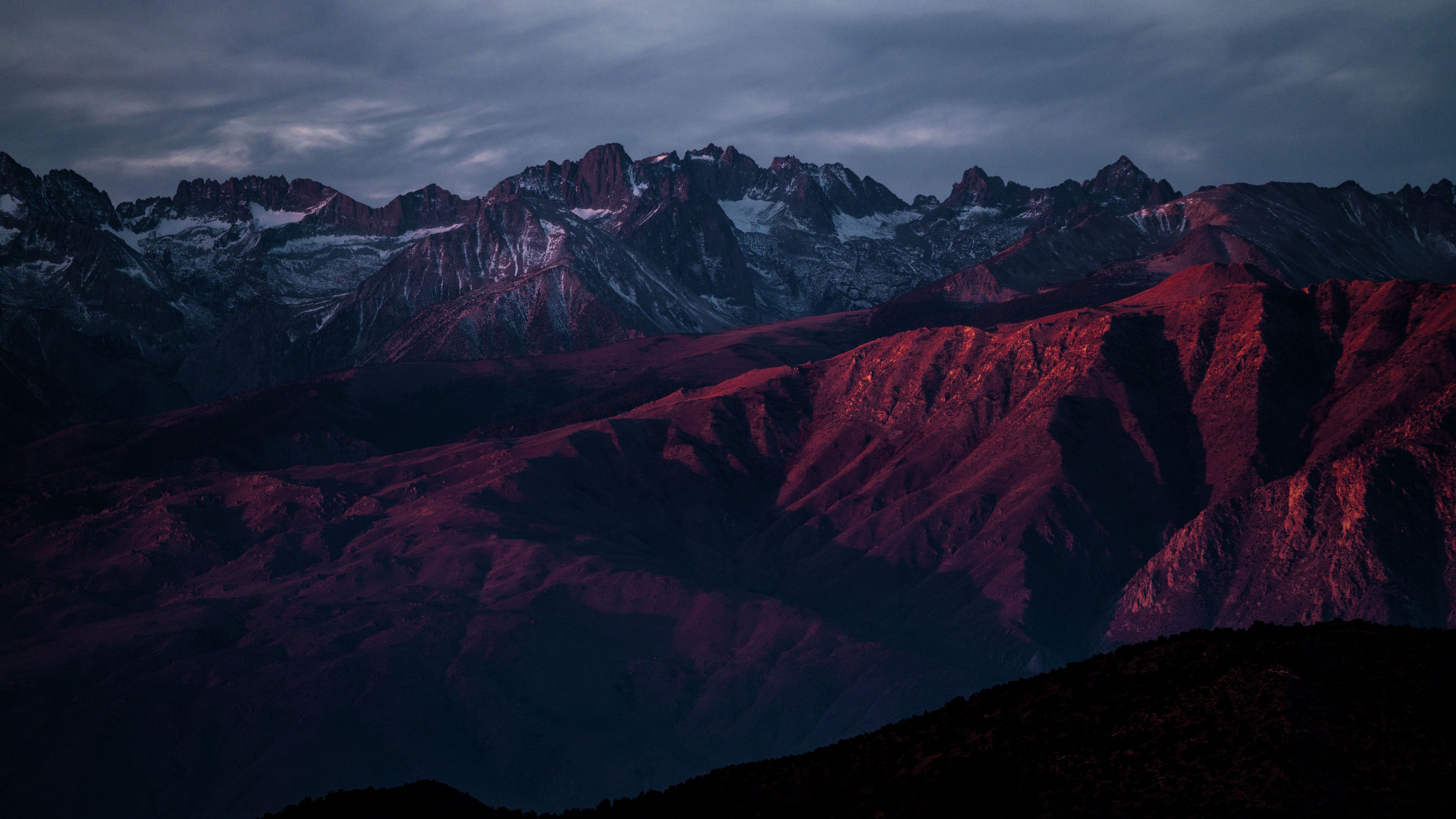 6016x3384 Brown Mountains Wallpaper 4K, Aerial view, Mountain range