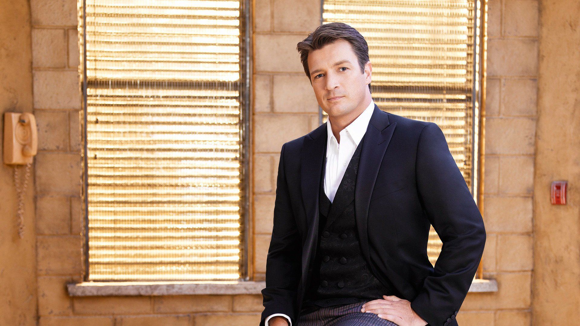 1920x1080 Download Nathan Fillion Richard Castle TV Show Castle (TV Show) HD Wallpaper
