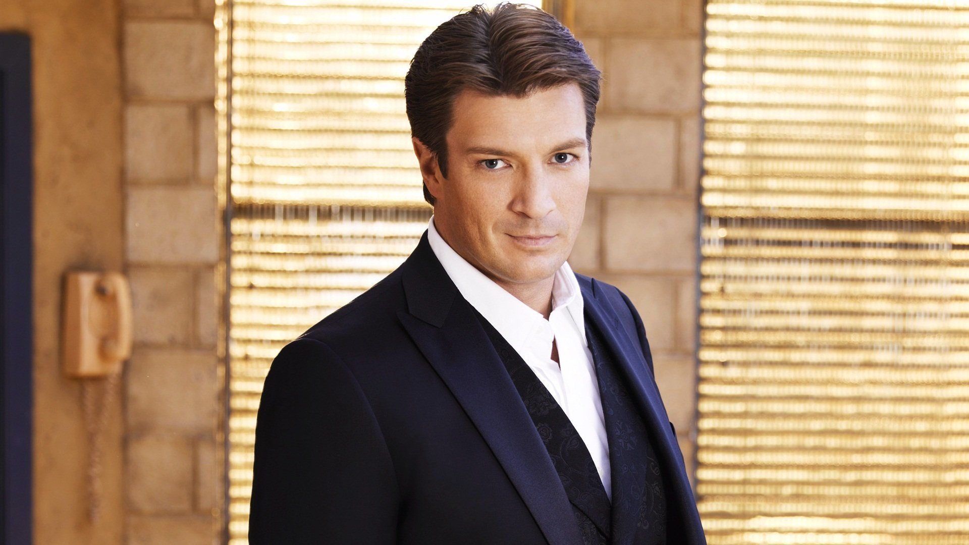 1920x1080 Wallpaper Nathan Fillion, photohoot, castle, Castle, Nathan Fillion for mobile and desktop, section мужчины, resolution 1920x1080