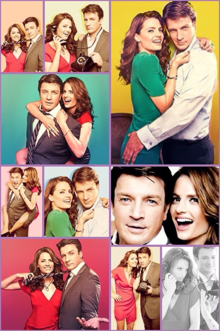 736x1104 Stana Katic and Nathan Fillion