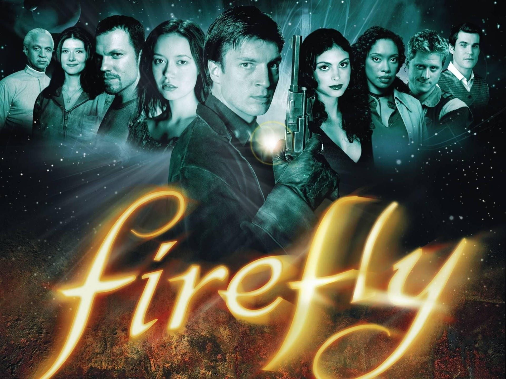 1920x1440 Download Nathan Fillion Glowing Firefly Logo Wallpaper