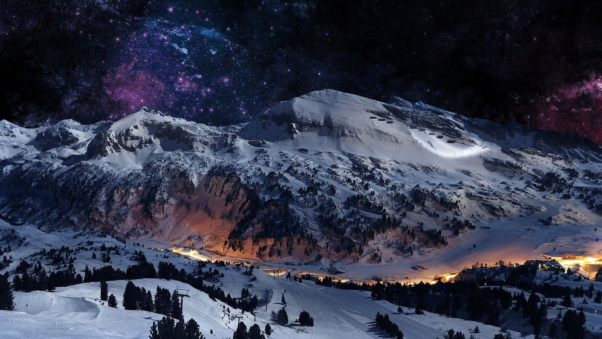 1920x1080 Ski Mountain Wallpaper