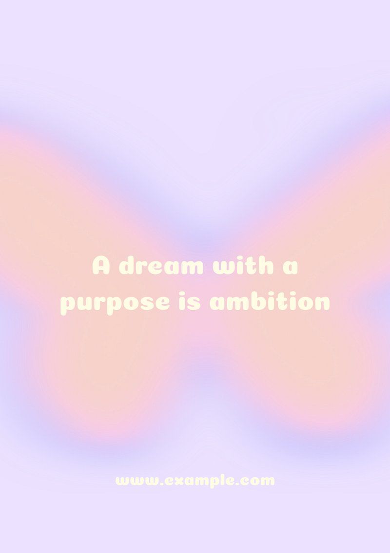 800x1132 Ambition quote Facebook story template. Premium Editable Template