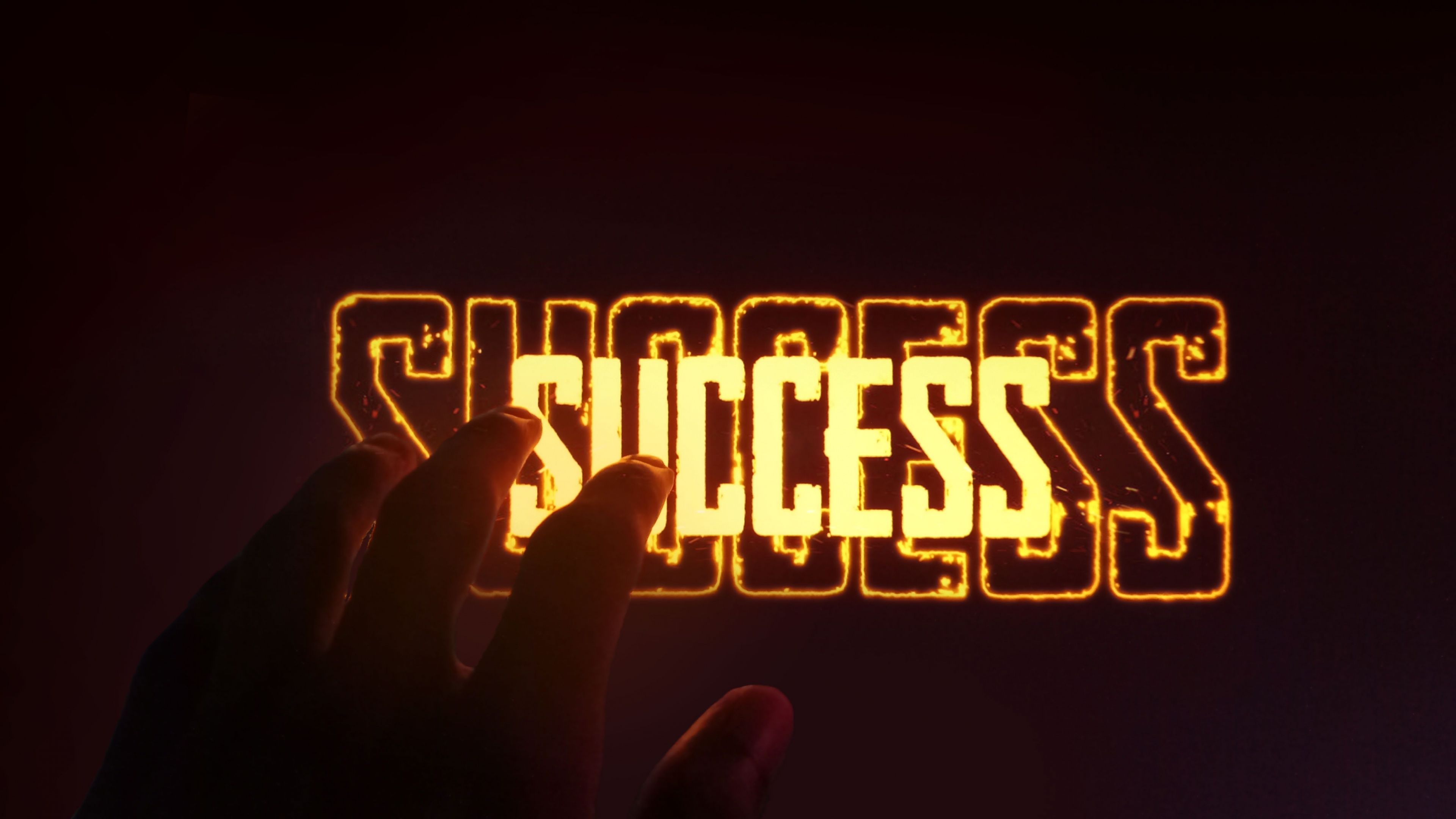3840x2160 Success Wallpaper 4K, Inspirational quotes, Hand