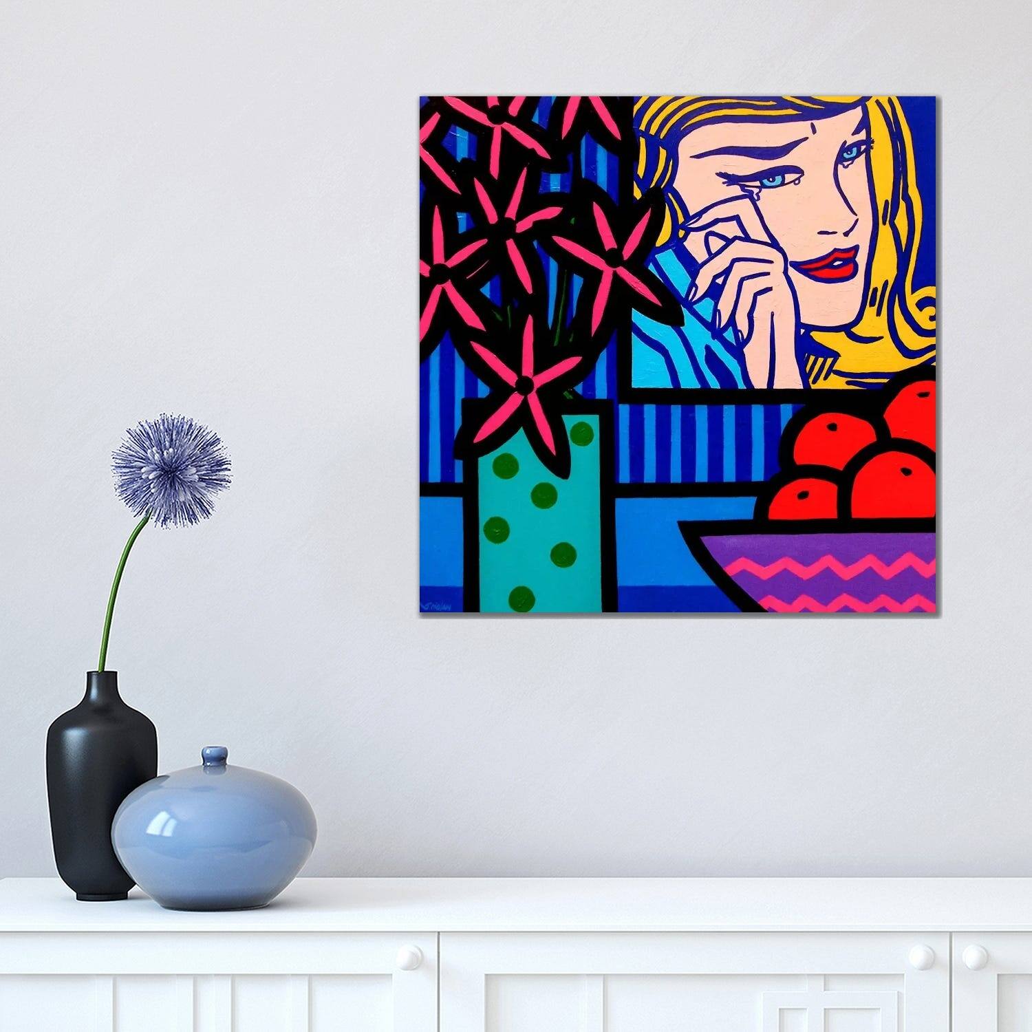 1500x1500 iCanvas Still Life With Lichtenstein Crying by John Nolan Canvas Print Bath & Beyond