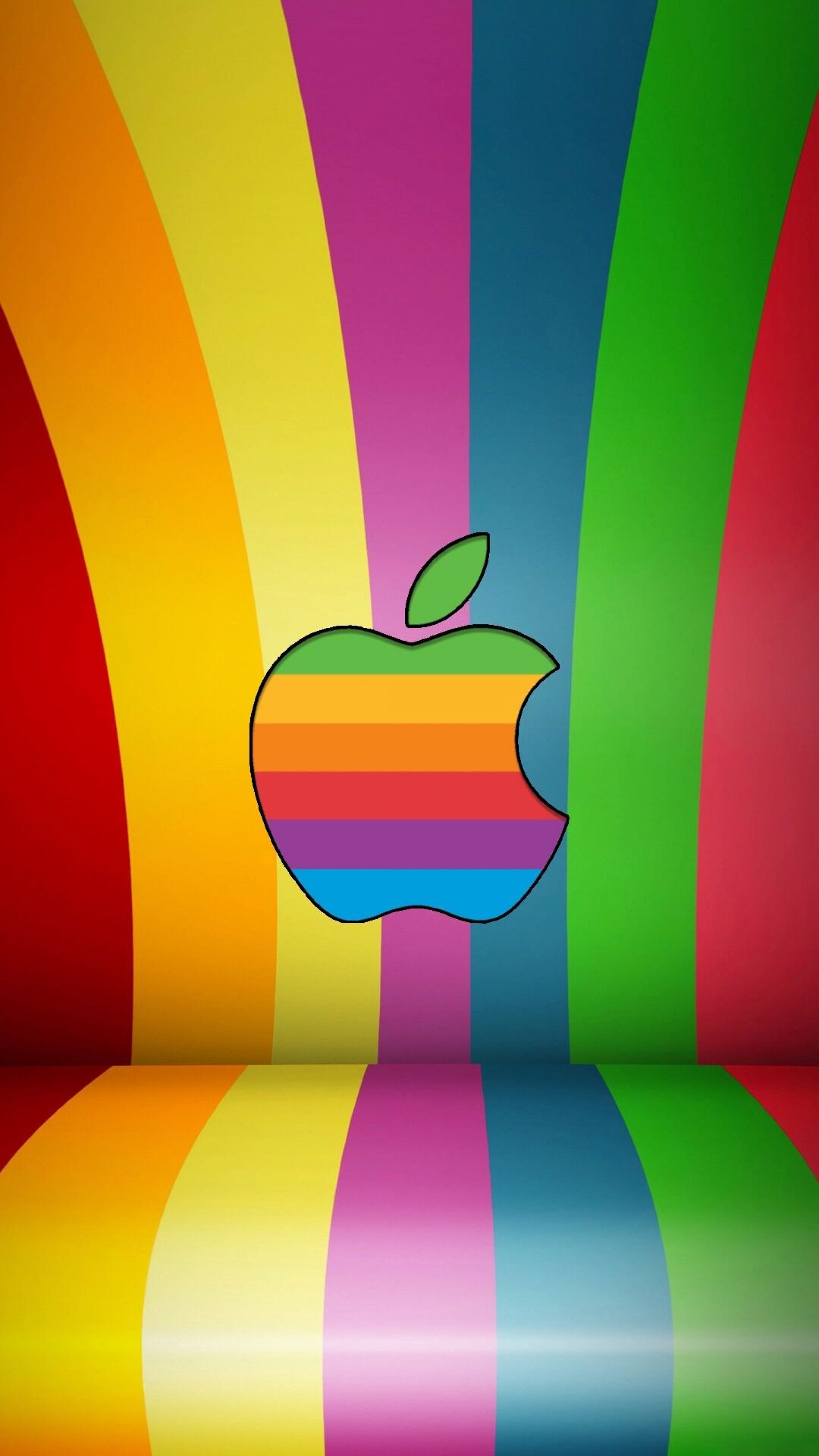 1800x3200 Classic Retro Apple Logo 3D