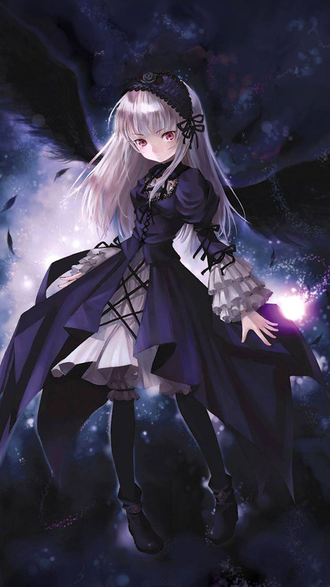 1080x1920 Download Dark Girl Anime IPhone Wallpaper