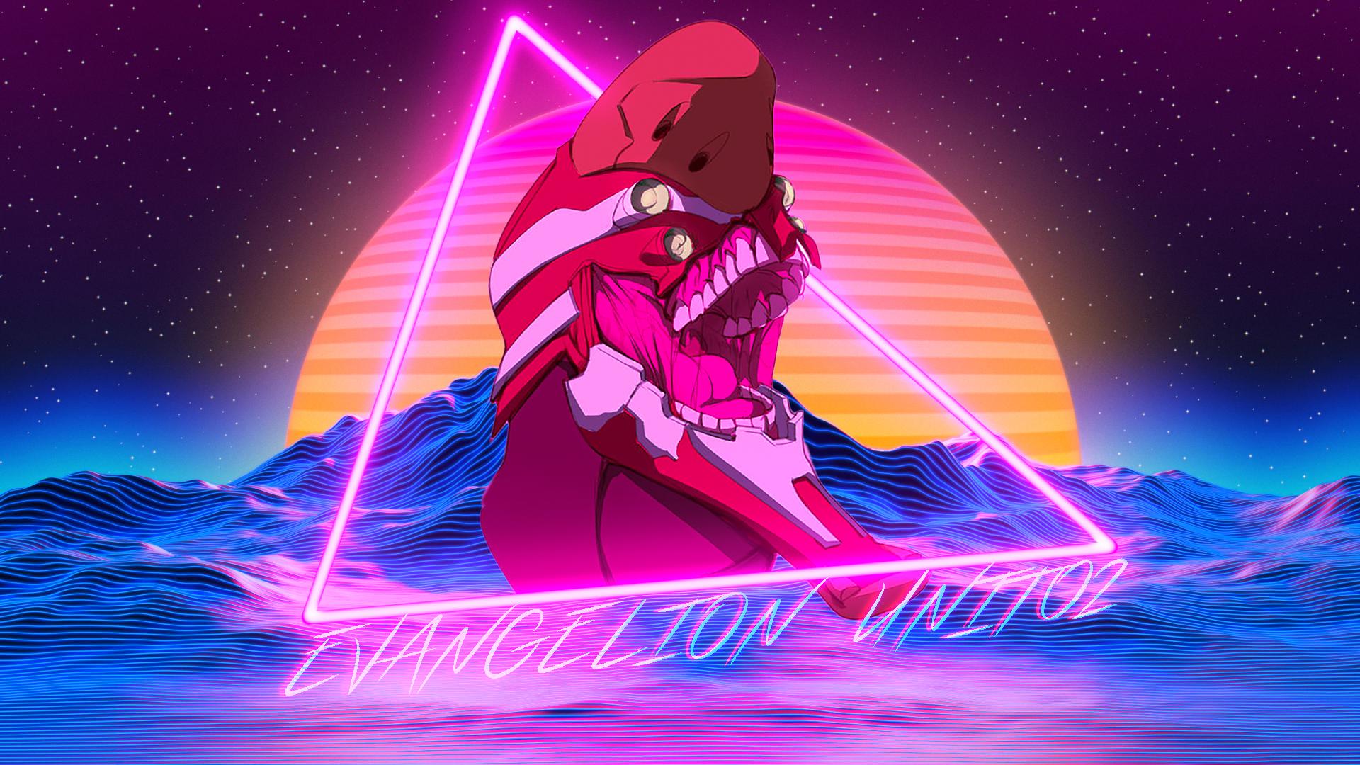 1920x1080 Unit 02 retrowave wallpaper [1920x1080]
