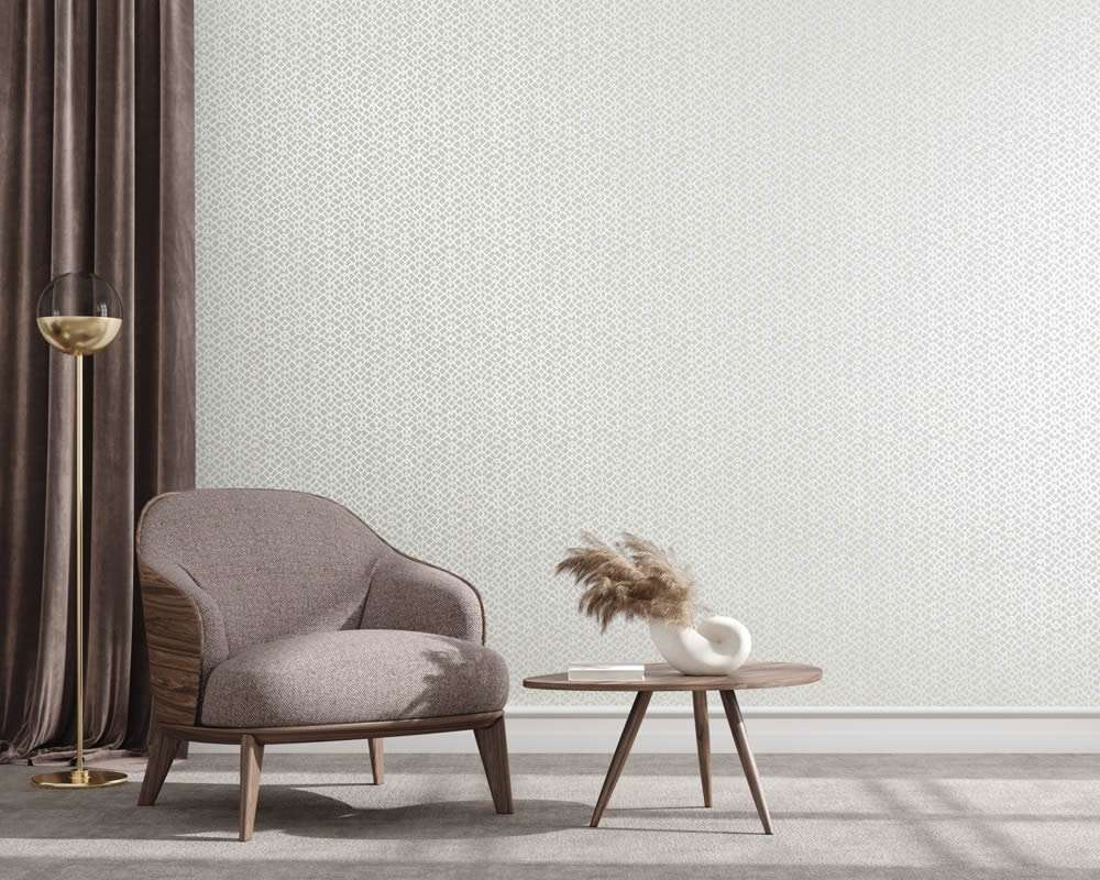 1000x800 Fine Pattern Shimmering Gray Non Woven Wallpaper Slow Living Hohenberger 64653 HTM