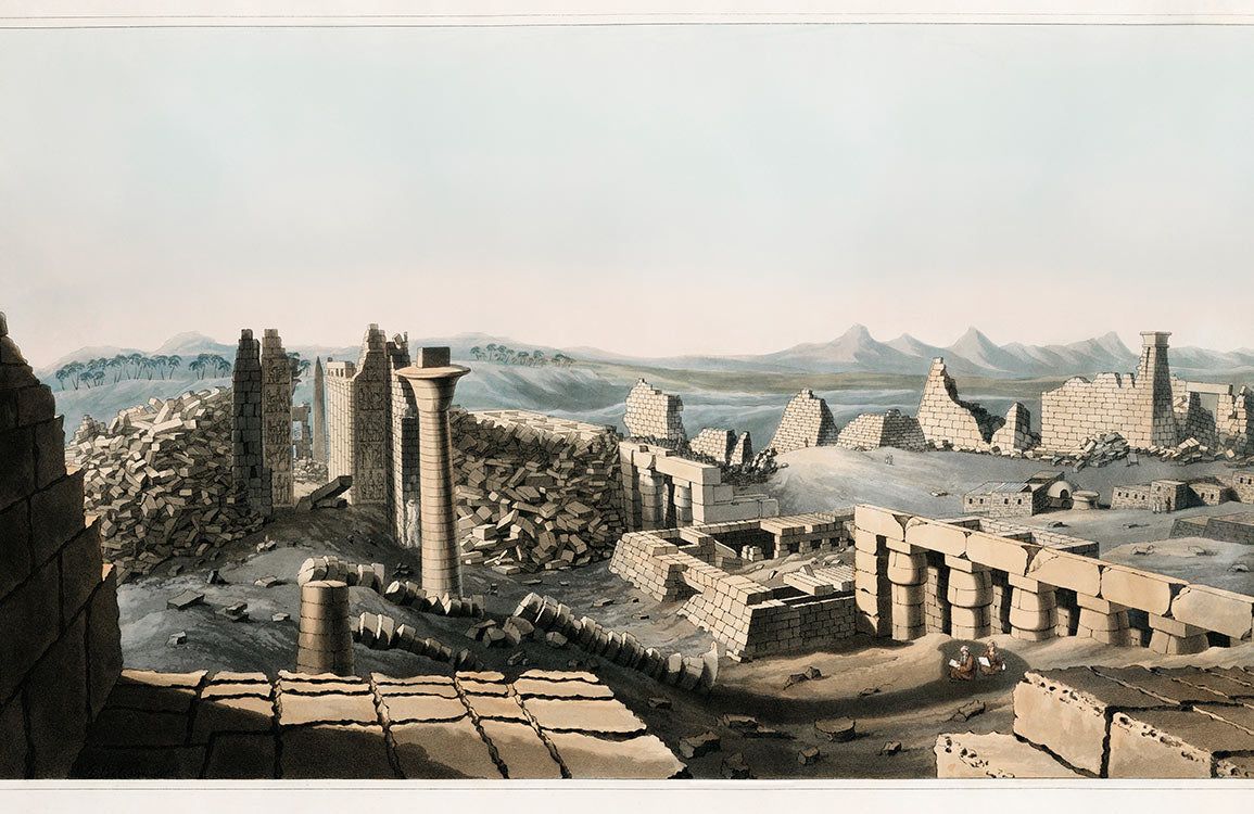 1155x750 Ancient City Ruins Landscape Mural Wallpaper