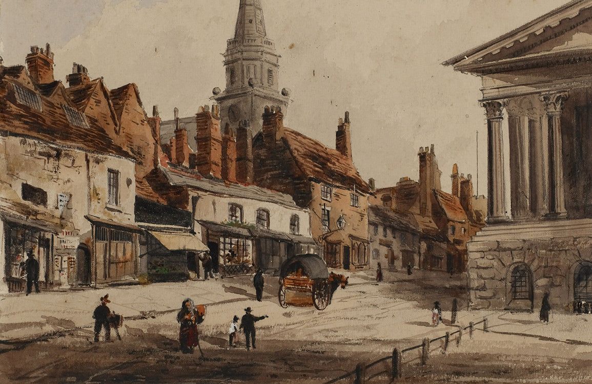 1155x750 Vintage Townscape Artistic Wall Mural
