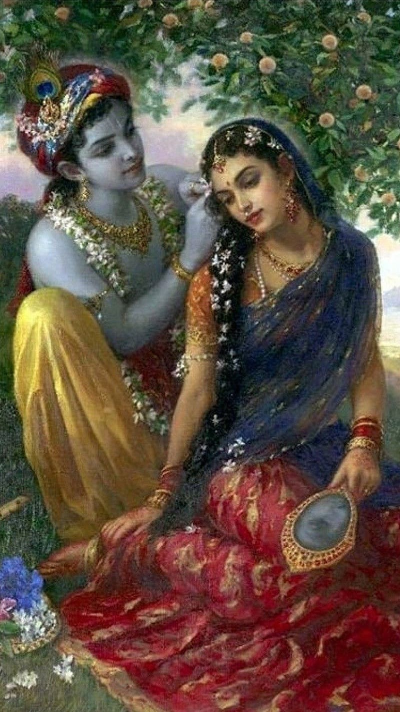 800x1422 Krishna Radha aesthetic, krishna radha, bhakti, HD phone wallpaper