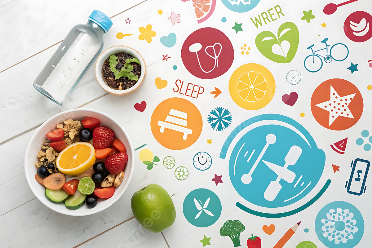 1200x800 Healthy Lifestyle Icon Representing Wellness And Daily Habits, Healthy Life, Wellness Habits, Fitness Icon Background Image And Wallpaper for Free Download